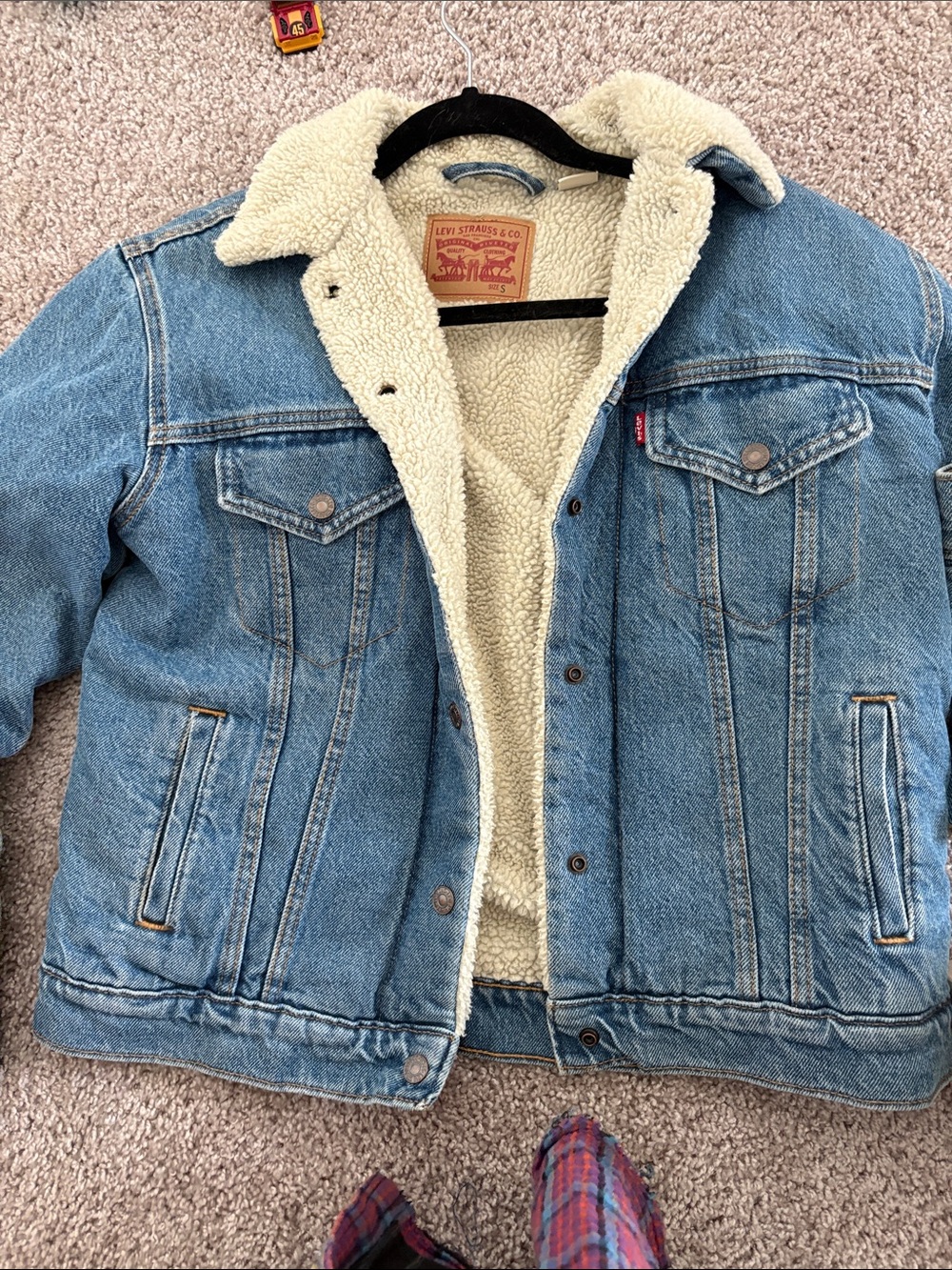 Levi's women’s Blue Denim Sherpa-Lined Jacket